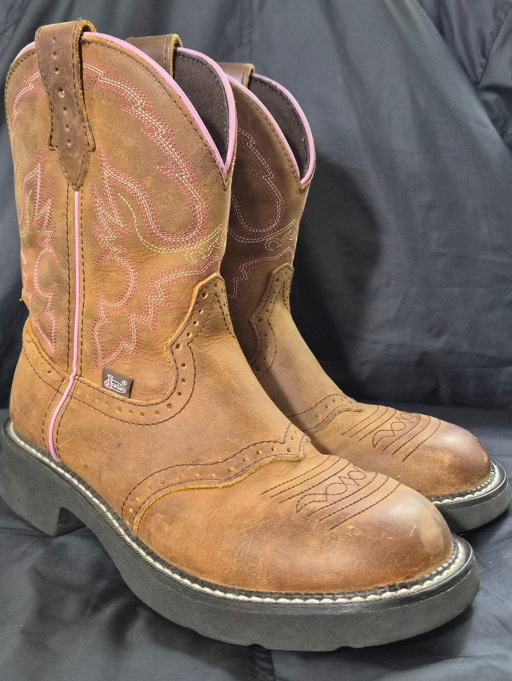 Women's Justin Gemma 8" " Aged Bark" Western Boot (GY9903) Sz. 8.5